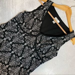 LOFT Black and White Dress Size 4